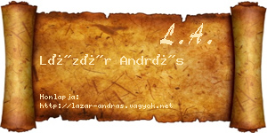 Lázár András névjegykártya