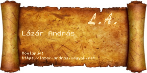 Lázár András névjegykártya
